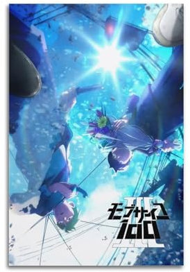 KINGGHYLL Mob Psycho 100 Poster, dekoratives Gemälde, Leinwandposter, Wandkunst, Wohnzimmer-Dekor, modernes ästhetisches Poster, 30 x 45 cm, ungerahmter Stil