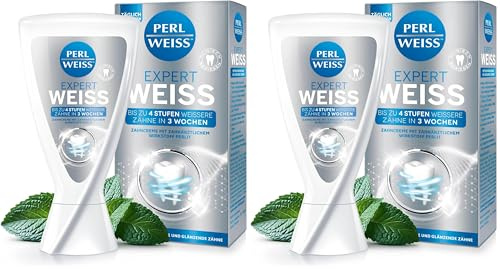 Perlweiss Expert Weiss, Wirkstoff Perlit sorgt für intensive Reinigung, sichtbar weissere Zähne, 50ml (Packung mit 2)
