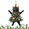 Schwarze Katze, Weihnachtsschmuck, Niedlicher Katzen-Weihnachtsbaum-Hängeanhänger, Schwarze Katze, Weihnachts-Hängedekoration, Neujahr, Auto-Hängeornament, Weihnachtsbaum-Dekoration