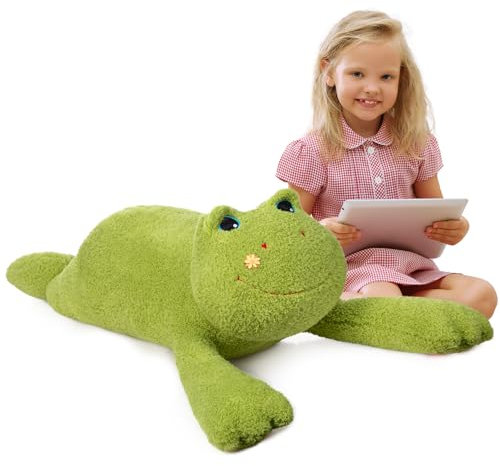 BEJOY Giant Frog Teddy Plüschtiere, Riesige Frosch Stofftier, Flauschiger Plüsch-Frosch Süßes Plüschspielzeug für Kinder Freundin Familie, Liebesgeschenke 95cm