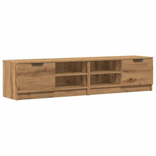 vidaXL TV-Schränke 2 STK. Artisan-Eiche 80x35x36,5cm Holzwerkstoff, TV-Ständer, TV-Bank, Fernsehschrank, TV-Board, TV Sideboard, Fernsehtisch