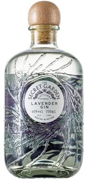 Secret Garden Distillery Lavender Gin, Premium Scottish Spirit Distilled with Lavender Grown in Edinburgh, 40% ABV, 70cl, All-Natural Botanicals, Plastic-Free Eco Packaging
