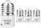 SAUGLAE E27 to B22 Socket Converter (200W Max) - Screw to Bayonet Bulb Adapter for LED/CFL/Halogen Bulbs, Fireproof Housing, Easy-Install Base Converter (4-Pack)