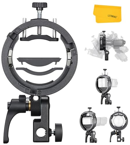 Godox S3 Soporte de Flash , Soporte Bowenspara Godox V1, V1Pro, V100, AD300Pro, AD200ProII, AD100Pro, V860III, TT685II, TT350