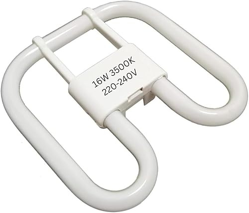 SELMORA 16W 2D Square Light Bulb 4-Pin GR10q Fluorescent Tube – Cool White 840, Energy Efficient Replacement Lamp for Ceiling Lights, Bathrooms, Kitchens, Offices & Commercial Lighting