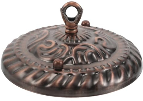 Amosfun Ceiling Lamp Canopy Plate with Hanging Hook Metal Light Fixture Cover for Pendant Lamp Fitting Ceiling Pendant Attachment Plate for Home Party Lighting Decorations 5.91 in
