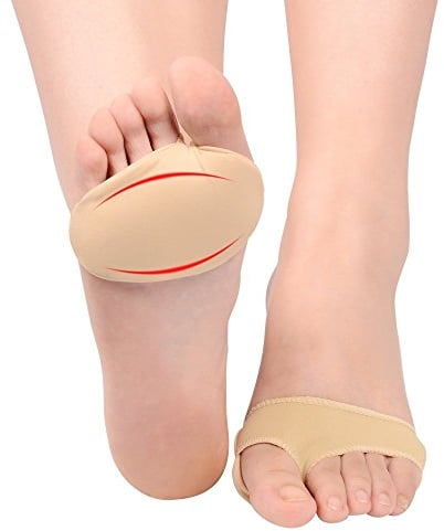 SOUMIT Ballenschutz (L 40/45 EU, Länge: 10,5CM) | Soft Unsichtbare Silikon-Gel-Pad-Socken, Semi Soles Pad für Schmerzlinderung und Entspannung der Füße