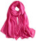 Lina & Lily Foulard Châle Étole Femme Mariage en Tissu Brillant Léger (Rose Foncé)