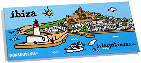 Ibiza KÜHLSCHRANKMAGNET. Modell: Ibiza Dalt Vila - PITIUSAS Inseln