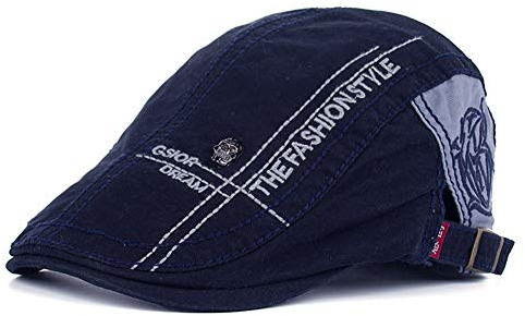 Adantico Herren Baumwolle Schirmmützen (Blau)