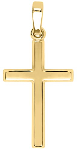 My Gold Damen Herren Kinder Anhänger Kreuz Gold (Ohne Kette) Echtes Gelbgold 375 (9 Karat) 25mm x 12mm Goldkreuz Landour A-02220-G601