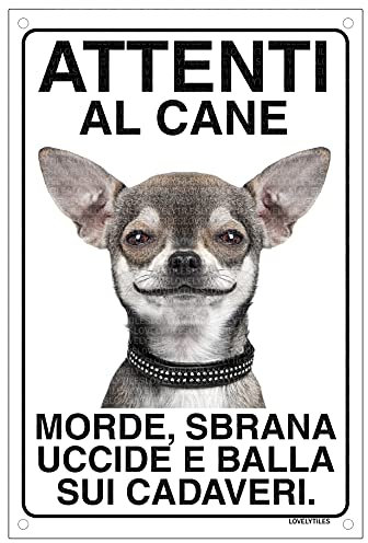 CHIHUAHUA Attenti al cane morde sbrana uccide e balla sui cadaveri (15X20)