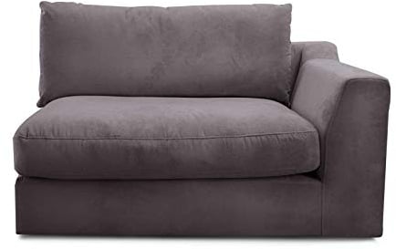 CAVADORE Sofa-Modul Fionamit Armteil rechts / individuell kombinierbar als Ecksofa, Big Sofa oder Wohnlandschaft / 138 x 90 x 112 / Webstoff grau