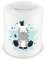Samunshi® Kinder Spardose mit dem Motiv Zebra Tier - Jungen und Mädchen Sparschwein Sparbüchse weiß