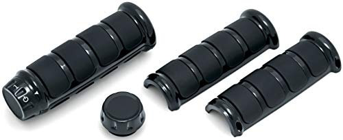 Kuryakyn 6781 Motorcycle Handlebar Accessory: ISO Grips for Harley-Davison Motorcycles with Heated Grips, Gloss Black, 1 Pair