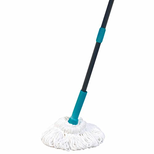Beldray LA026354PK12UFEU7 Extendable Twist Mop, Treated With Anti-Bac Protection, Extendable to 129 cm, Removes Dust and Dirt with Ease, Replaceable Mop Head, Compact Storage