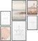 Papierschmiede® Mood Poster Set Yoga, Deko Bilder Wohnzimmer, 2x DIN A4 und 4x DIN A5, Home Decoration Boho Style Meditation Achtsamkeit Fokus Rosa Beige - Wandposter ohne Rahmen