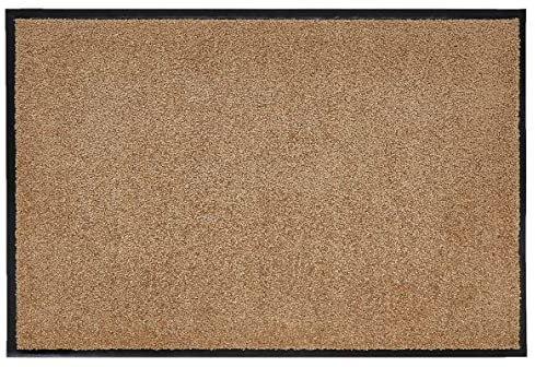 andiamo Premium-Fußmatte Wash & Clean - langlebige Schmutzfangmatte Hauseingang - als Fußmatte innen oder als Fußabtreter im überdachten Außenbereich - saugstarker Fußabstreifer 90 x 150 cm Beige