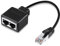 Cable adaptador RJ45 - Doble adaptador macho a hembra de 15 cm, se puede utilizar para cambiar de red entre dos ordenadores (no se utiliza como divisor de red)