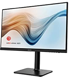 MSI Modern MD241PDE 24 Zoll Business Monitor, FHD (1920x1080), 75 Hz, IPS Panel, USB-C, Schwarz