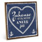 TypeStoff Holzschild mit Spruch – Anker – im Vintage-Look mit Zitat als Geschenk und Dekoration zum Thema Familie und Zuhause - HS-00807