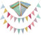 2 Stück Bunt Wimpelkette Wimpelbanner Wimpelgirlande Outdoor Girlande Deko für Hochzeit Geburtstag Weihnachten Kinderzimmer Dekoration (Jede Girlande ca. 4.2M)