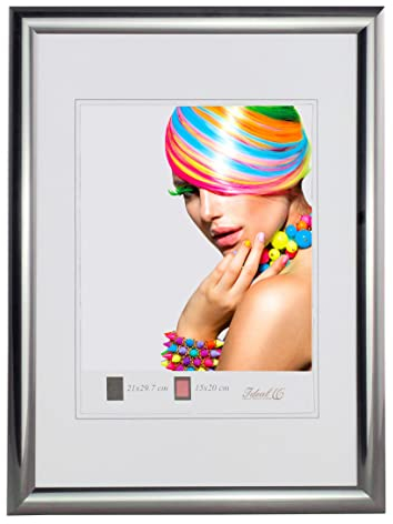 Art Line Kunststoff Bilderrahmen DIN A4 bis 50x70 cm Urkunde Foto Rahmen: Farbe: Stahl | Format: 50x70
