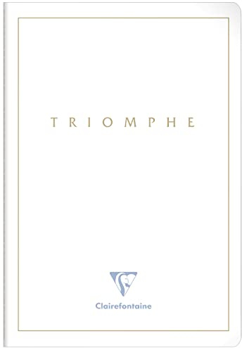 Clairefontaine 36170C - Heft Triomphe GOLD, DIN A4, 21x29,7cm, mit Fadenbindung, 48 Blatt blanko, Papier weiß 90g, 1 Stück