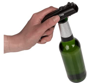 KMC Austria Design Flaschenöffner incl. Schießfunktion Kapselheber Bieröffner Öffner Bierflaschenöffner Männergeschenk - Bottle Cap Gun, Rot+grün