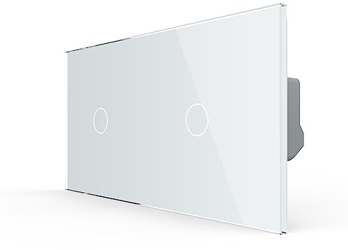 Touch Dimmer Lichtschalter Wandschalter Schalter Unterputz mit Glasblende in weiß