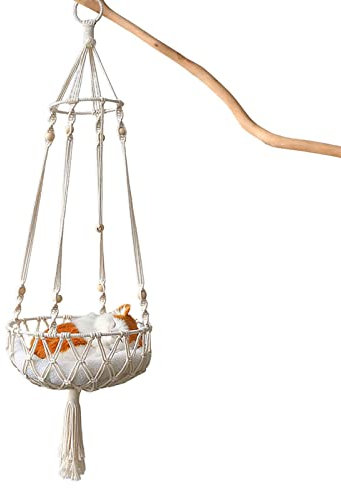 Katzenschaukel Makramee-Katzenhängematte, Baumwollseil, Gewebt, Handgefertigt, Zum Aufhängen, Katzenschaukelnest, 30 Cm/40 cm