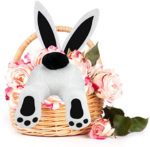 Osterkranz Mit Hase Osterhasenkranz Osterkranz Mit Hasenpopo Osterkranz Deko Ostern Kranz Mit Hase Hintern Anhänger Künstliche Blumen Kränze Girlande Wandkranz Türkranz Osterdeko Für Tür (A, One Size)