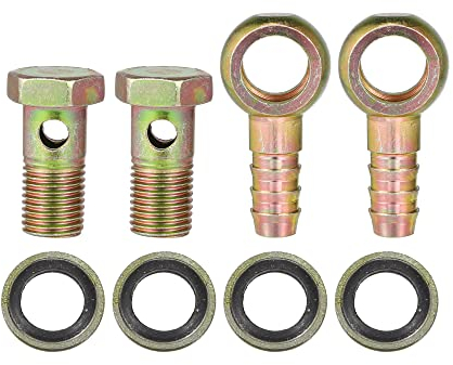 QUARKZMAN M14x1.5 12mm Voiture Banjo Tuyau Barbillon Boulon Raccords Adaptateur (Ensemble de 2)
