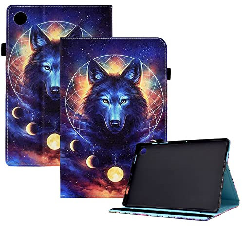 CXTcase Custodia per Lenovo Tab M10 (3rd Gen) 10.1 2022,PU Intelligente Tablet Cover Lenovo Tab M10 3rd Gen 10.1 2022,Tablet Custodia con Slot per Schede,Lupo Spaziale