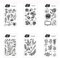 Scrapbooking Silikonstempel Set, 6 Stück Silikonstempel Blumen Silikonstempel Pflanzen Klar Silikonstempel Set Vintage für DIY Bullet Journal Scrapbooking Fotoalbum Kartenherstellung