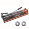 TILER Tagliapiastrelle manuale da 43 cm, tagliapiastrelle professionale in porcellana con guide cromate solide, 2 ruote di ricambio in carburo di tungsteno, calibro per recinzione regolabile, piedini