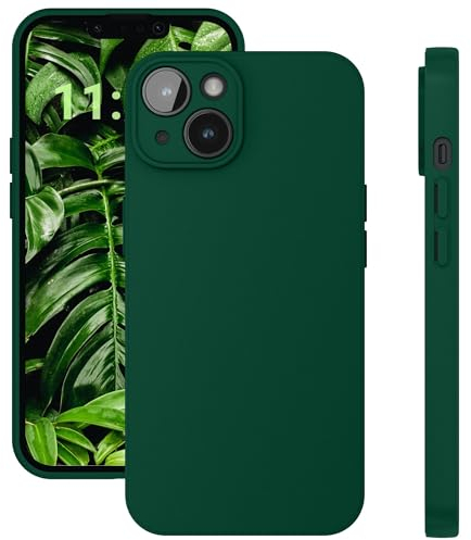 ELEVAVIDA Handyhülle für iPhone 14 grün matt mit Kameraschutz - stoßfeste, Kratzfeste Schutzhülle für Apple iPhone 14 Slim case - Anti-Fingerabdruck