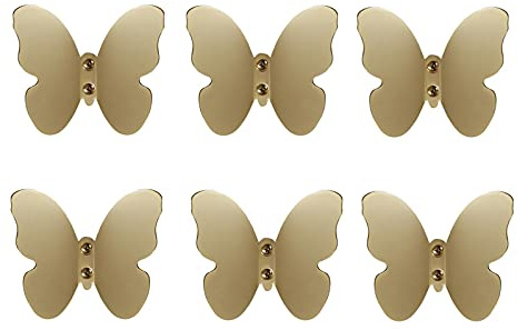 Appendino da Muro 6. PCS. Ganci for cappotti in rame in rame puro Ganci da parete a muro a muro Ganci for cappelli singoli, decorativi creativi forme a forma di farfalla Appendiabiti da Muro/Appendini