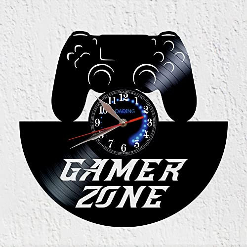 VINY WOODY Gamer Zone Spiel-Fernbedienung Schallplattenuhr