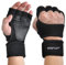 AMFUN Gants D'entraînement Ouverts à Demi-Doigts, Manique de Musculation avec Protection Supplémentaire de la Paume pour la Gym, Fitness, L'haltérophilie (L)