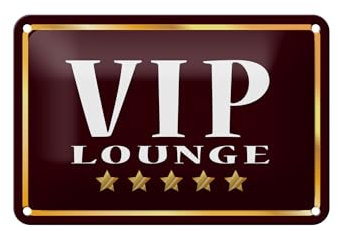 FEMER Blechschild Hinweis 18x12cm VIP Lounge 5 Sterne