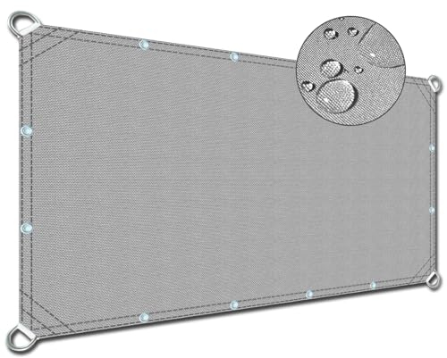 Sonnensegel Leinwand 0.8x4.6m, UV Schutz Wasserundurchlässiges Sichtschutz Sonnenschutz Segeltuchl Terrassenbeschattung für Unter Pavilion Sonnendach grau