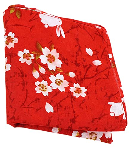 GOOHOCHY Bento-Wickeltuch tatsächl japanische geschenkideen japanisches Wickeltuch Türdekoration Geschenkboxen für Wickeltuch aus Stoff Bento-Tuch Kirschblüten Bento-Tasche rot