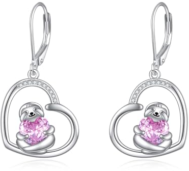 VONALA Faultier Ohrringe 925 Sterling Silber Leverback Ohrringe Faultier Schmuck Geburtstag Weihnachts Geschenke für Damen Mädchen Kinder