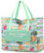 Myhozee Borsa Mare Grande xxl Famiglia,Borsa da Spiaggia Donna， con chiusura lampo, borsa estiva da spiaggia, impermeabile, per piscina,gite in spiaggia picnic viaggi Foglia verde (Ananas)