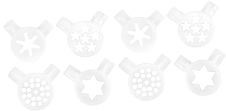 Amosfun 8pcs Ice Cream Maker Accessory Kit Ice Machine Fittings Parts Lids Nozzles