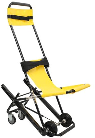 SUDEG EMS-Treppenstuhl, Treppensteiger Rollstuhl Faltbare Alu mit 200kg Tragkraft,Klapptreppenstuhl,Tragbarer Medizinischer Transportstuhl mit 4 Räder