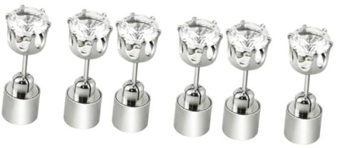 CONGARTENO 3paare Leuchtende Ohrringe Aus Edelstahl Glänzende Ohrstecker Für Partys Konzerte Und Festivals Farbe Zufällig