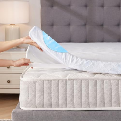 LANOX Gel-Schaum Matratzentopper 90x200x5 cm, orthopädischer 5-Zonen Topper H3, atmungsaktiv & druckentlastend, Bezug waschbar rutschfest, für Boxspringbett & Matratze