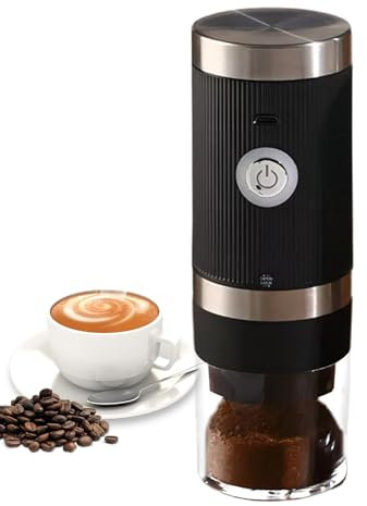Molinillo de café de fresa cónica - Molinillo de nueces inalámbrico con carga USB | Molinillo cónico recargable, máquina de café expreso eléctrica para viajar, acampar o uso diario